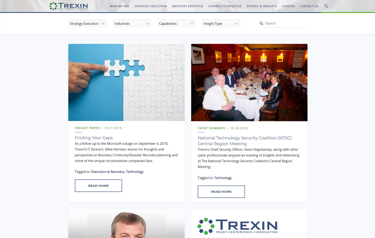 Trexin Consulting Website Development