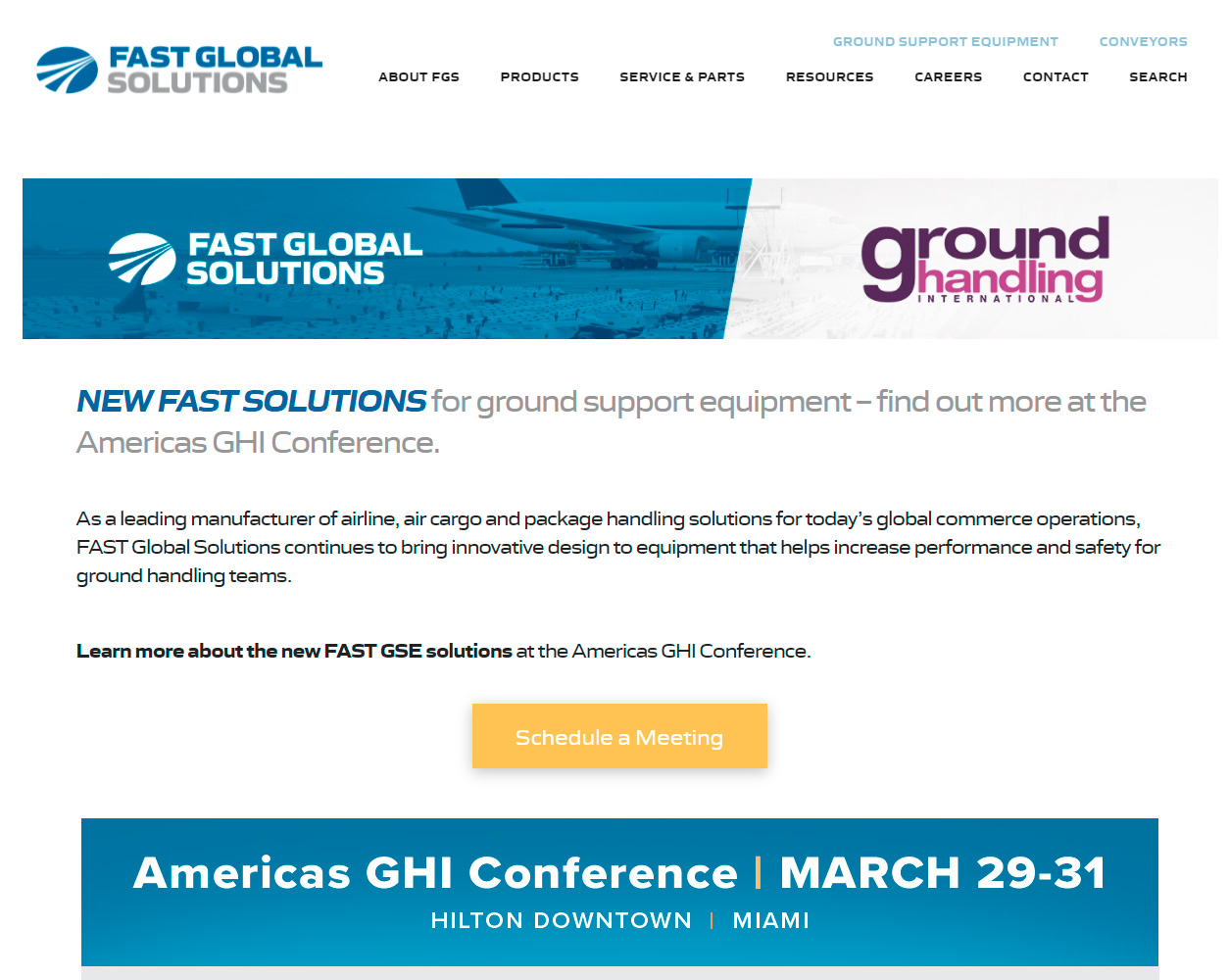Fast Global Solutions GHI Conference 2022 Landing Page