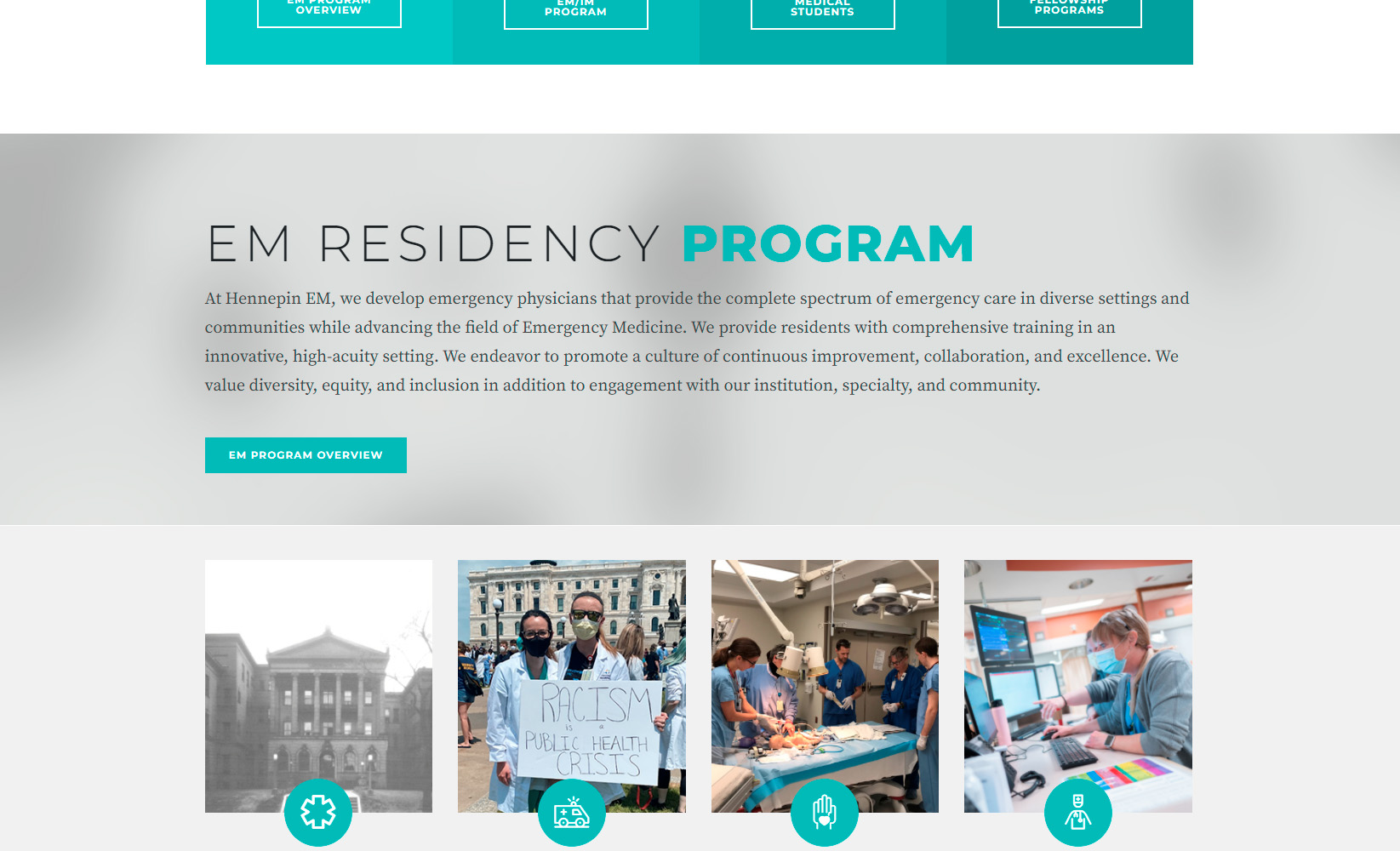 Hennepin County Emergency Medicine Residence Program WordPress Website