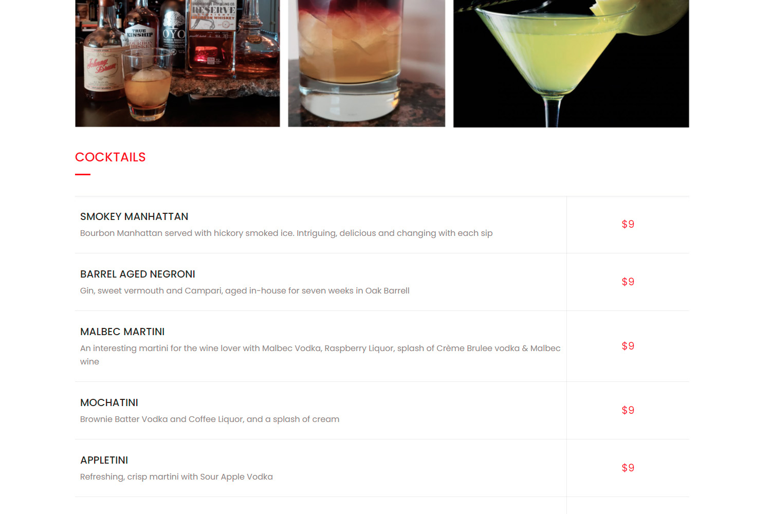 Novella Wine Bar WordPress Website